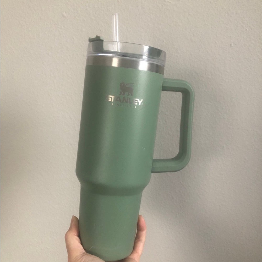 Stanley Sage Green Travel Mug with Handle